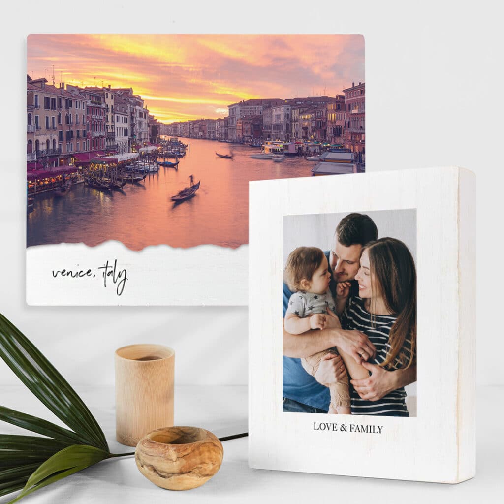 Keep your home on trend with photos printed on demand.  Wood Photo Box Prints make perfect gifts too